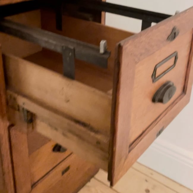 Edwardian Oak Filing Drawers