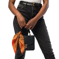 Image 4 of DOC / Prison Orange Bandana - Black on Orange