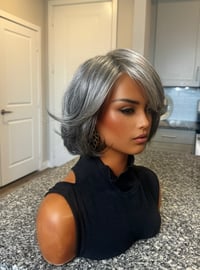 Image 3 of Modern Silver Layered Bob – Soft Authority Collection