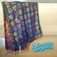 Image 9 of MYSTIC OWL SCARVES – Reversible Metallic Pashmina