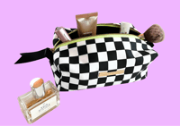 Image 2 of Checkered makeup bag