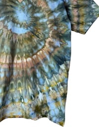 Image 6 of M Adult Combed Cotton Tee in Forest Spiral Ice Dye