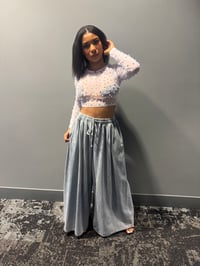 Image 2 of Wide Leg Denim - Light Blue