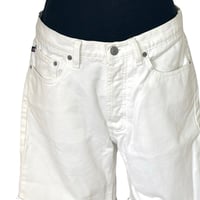 Image 6 of Vintage Ralph Lauren White Denim Cut- Off Shorts - Size 12  