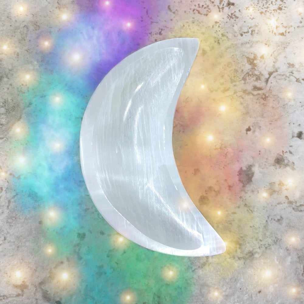 Image of Selenite Moon Bowl