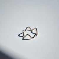 Image 1 of 14k GOLD SQUIGGLE RING 