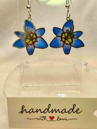 Image 3 of Handcrafted Resin Silent Princess Flower Earrings 