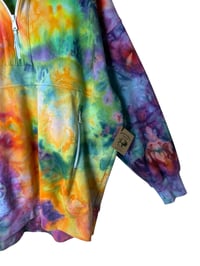 Image 10 of ♻️ UPCYCLED L Men's Half Zip Knit Pullover in Bright Ice Dye