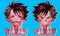 Image 1 of HOLO Luffy Strawhat Keychain