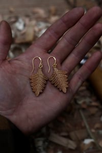 Image 5 of Woodland Fern Leaf Earrings 
