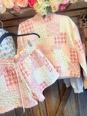 Image of Pink Patch Work Quilted Set 