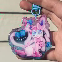 Image 2 of sylveon acrylic charm!