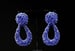 Image of Royal Blue Beaten Pierced Earrings 