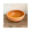 Vintage handmade terracotta wide bowl
