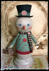 Folk Art Snowman gingerbread Christmas 