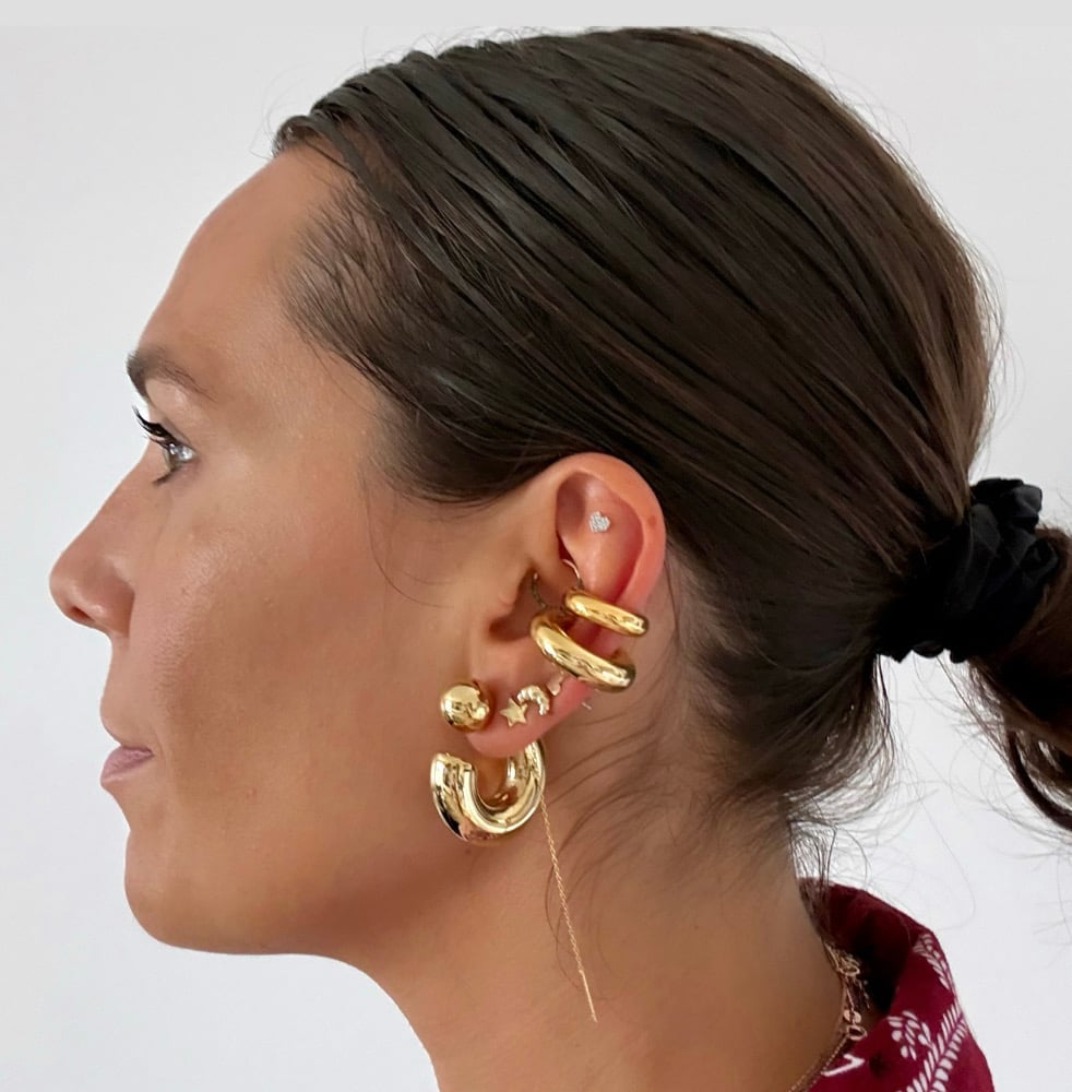 Image of ORECCHINI CHUNKY BUBBLE HOOPS
