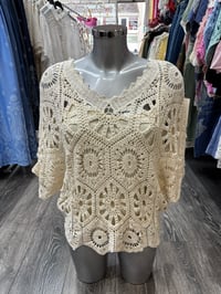 Image 1 of Imogen - Crochet Top With Vest 