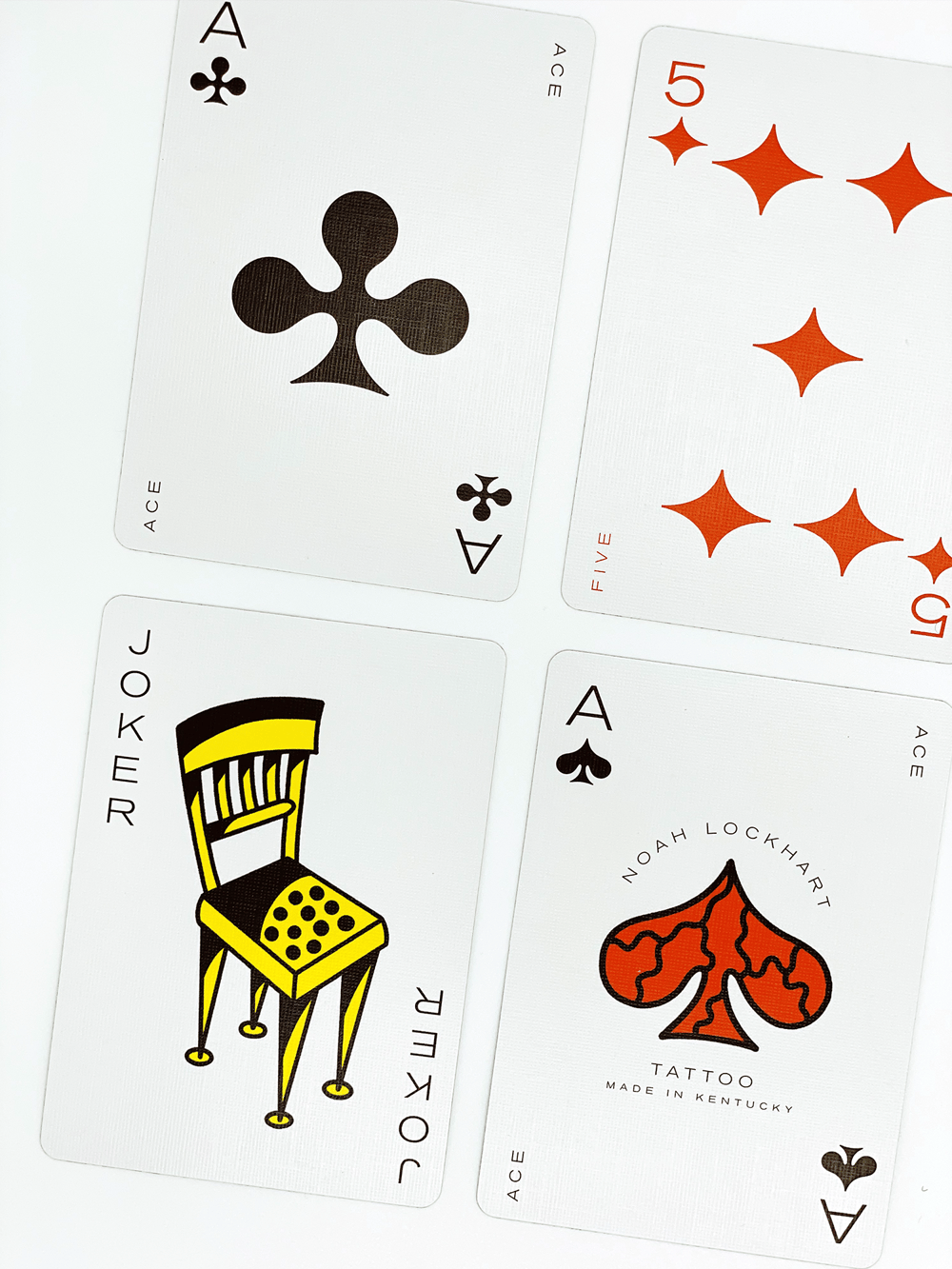 Red Web LOCKHART playing cards