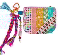 Image 1 of Clip on Bag Charm Pouch - tulips