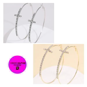 Image of Crave Omega Cross Earrings