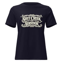Image 2 of Shit Creek Survivor Funny Women’s T-Shirt | Sarcastic Western Humor Graphic Tee