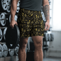 Image 3 of Bumblebee Camo Unisex Athletic Shorts