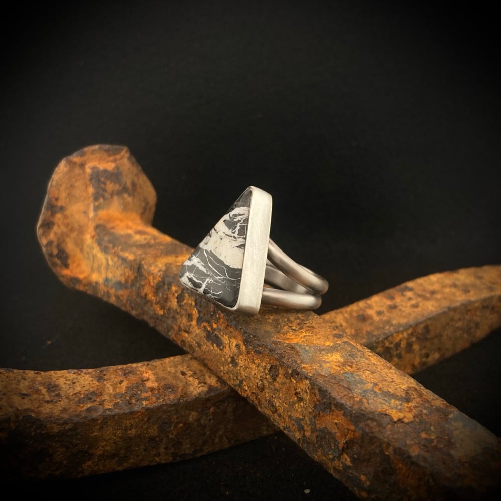 White Buffalo Turquoise Ring 1