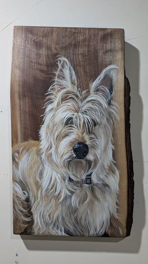 15"x24" Portrait on Black Walnut 