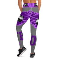 Image 4 of BOSSFITTED Purple and Grey Yoga Leggings