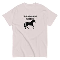 Image 7 of Unisex classic tee, I’d Rather Be Riding Horse Graphic T-Shirt – Equestrian Statement Tee