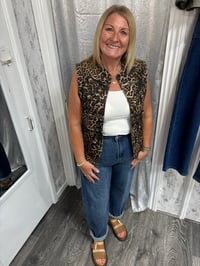 Image 4 of Scarlet - Leopard Print Waistcoat 