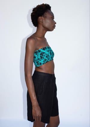 Image of Tia Bandeau Top in Electric Blue