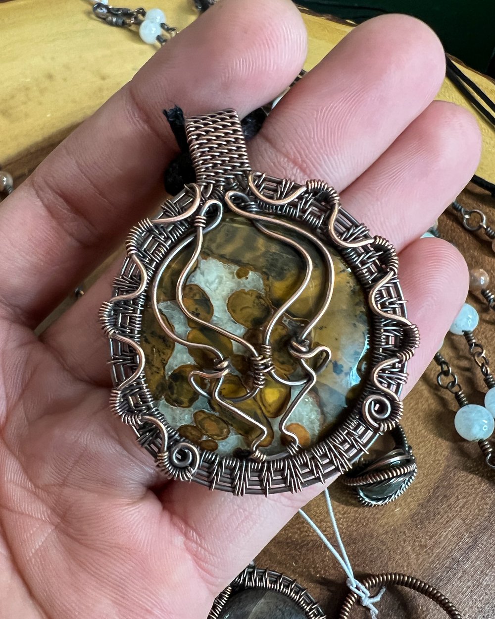 Image of Cobra Jasper - Taurus Zodiac Pendant