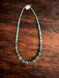 19” Rondel Style Turquoise Necklace