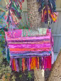 Image 6 of FRILL body cross Sari bag with ruffle large detachable strap