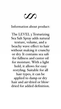 Image 3 of Level 3 Texturizing Salt Spray