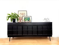 Image 1 of Mid Century Modern Retro McIntosh SIDEBOARD / LONG TV CABINET painted in black