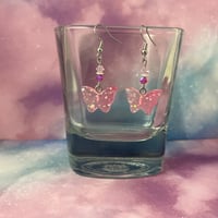 Image 1 of Sparkle Butterfly Earrings