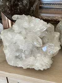 Image 2 of Large Clear Quartz Points Cluster Statement Piece #2133