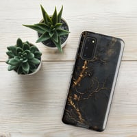 Image 8 of Gold and Black Tattered Texture Gnarled Roots Goth Inspired Tough case for Samsung®