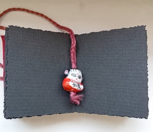 HAORAN — mini livre — reliure à la française — perle en porcelaine