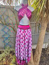 Image 1 of Milan Hareems/ Bloomer/ Balloon  trousers with matching head scarf - spotty upto size 14