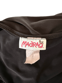 Image 6 of Vintage 1990s Black Long Cardigan Size M - by Madrag - Goth 