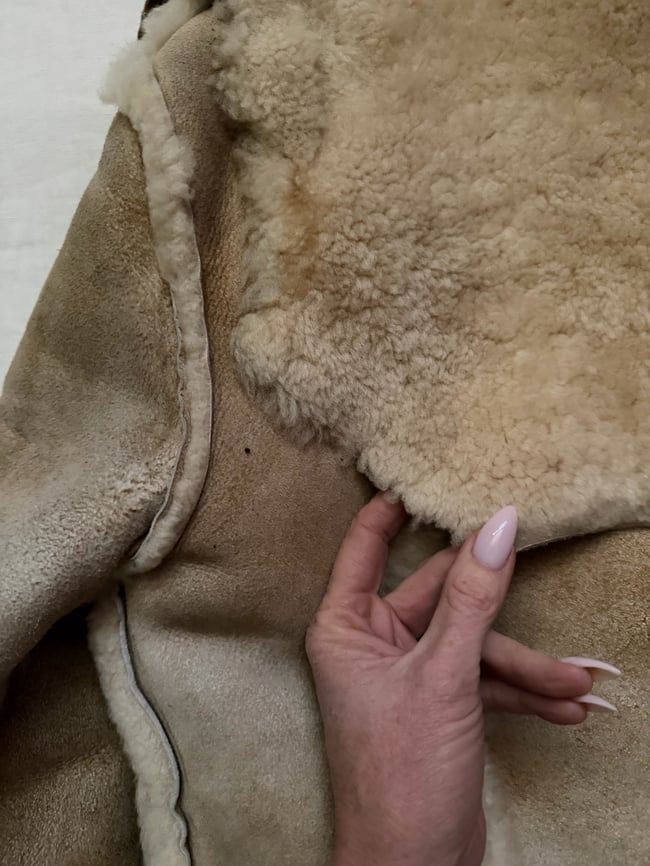 early 1970s sheepskin Mountain Rhythm designer coat jacket leather suede 