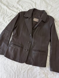 Image 3 of Vintage Brown leather jacket // M 