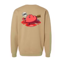 Image 2 of Shot Through The Heart Crewneck (Sandstorm)