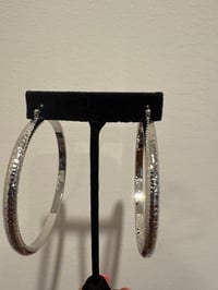 Image 1 of c silver hoop
