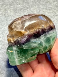 Image 1 of Rainbow Fluorite Crystal Skull #2412