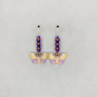 Image 2 of Colorful Moth Earrings