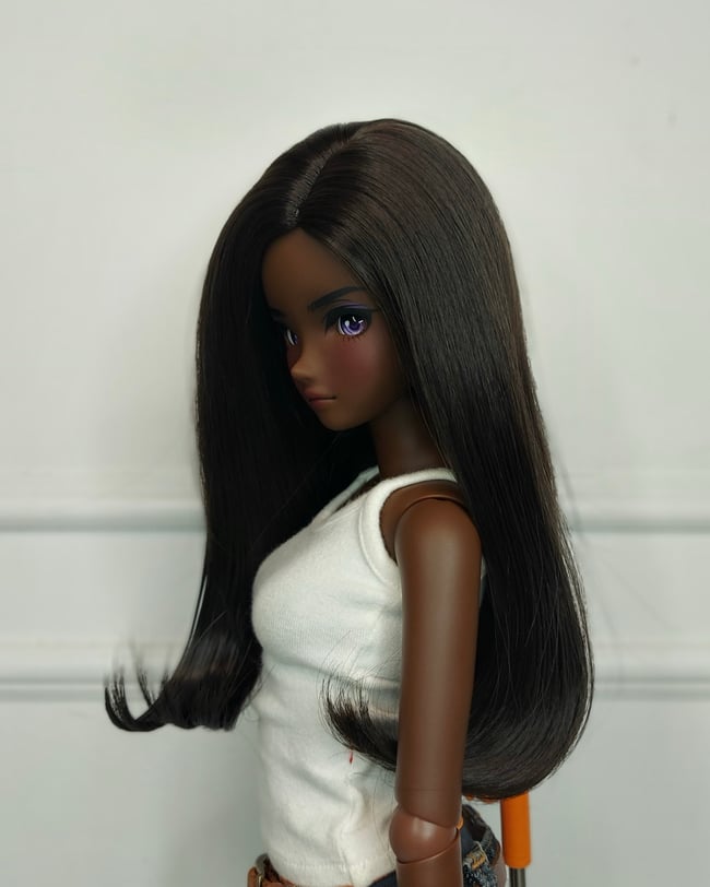 Natural Black Mid Length Swoop